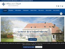 Tablet Screenshot of manoirdelachapelle.com